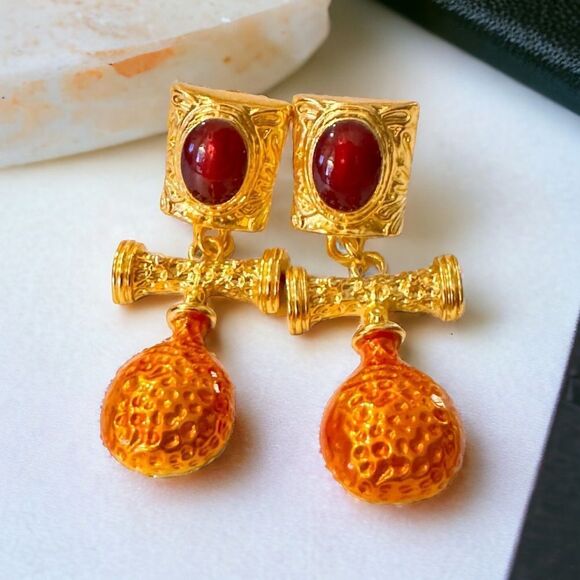 Retro dangle earrings M172 - Picture 1 of 5